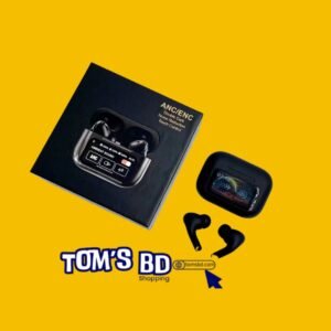 A9 Pro Air Pods with Touch Display & ANC Black Edition